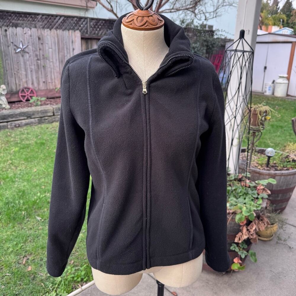Ralph Lauren L-RL Lauren Active Black Full Zip Pocketed Jacket Women's Small